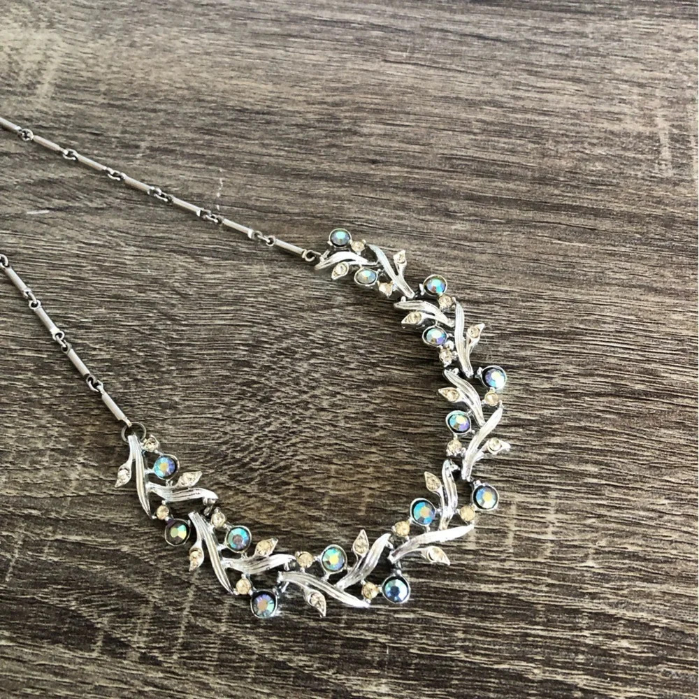 Vtg Rhinestone Necklace - Picture 5 of 9